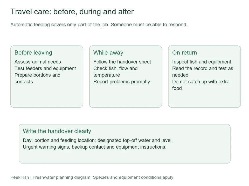 Before, during and after travel with a sitter handover checklist