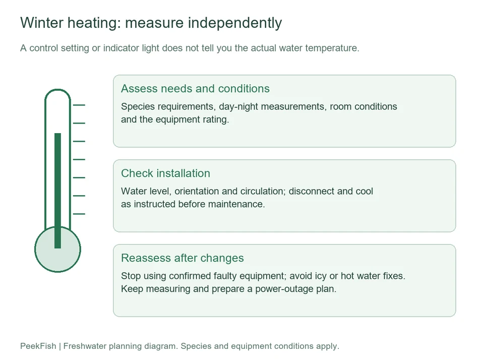 Independent temperature measurement and heater checks