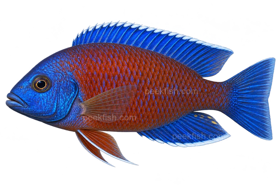 Copadichromis borleyi完整左向侧面AI示意图