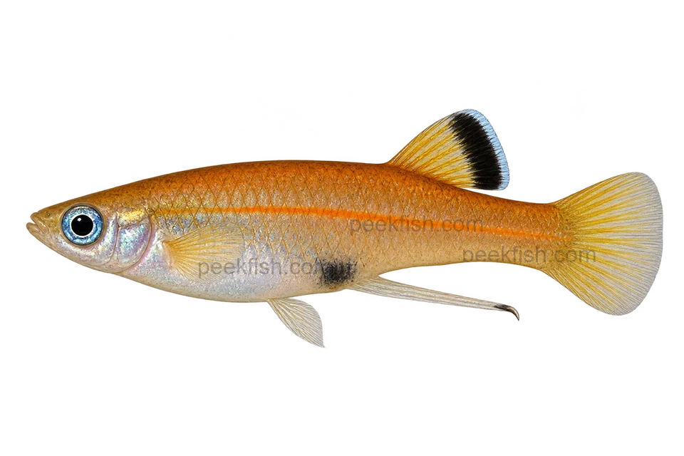 Phallichthys tico — natural-type adult male, left-facing AI illustration