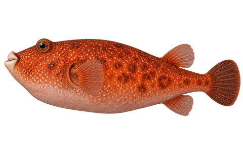 Tetraodon miurus(Tetraodon miurus)自然成体左向侧面AI示意图