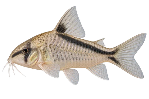 AI illustration of Hoplisoma melini, complete left-facing side view