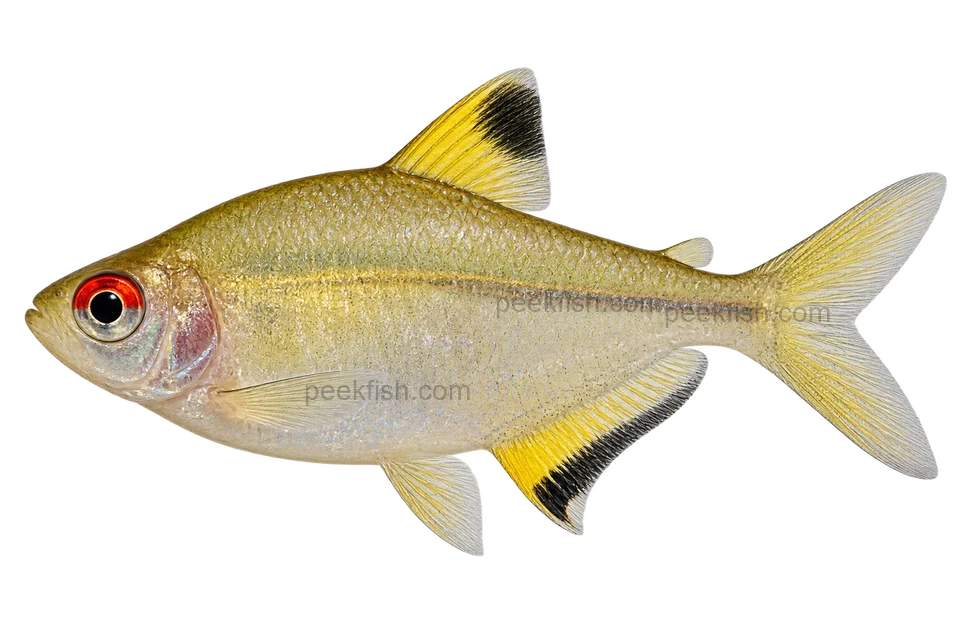 Lemon tetra — AI-generated side-view illustration