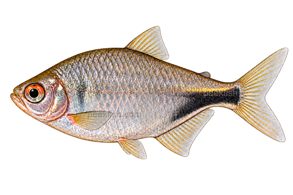 Pretty tetra — AI-generated side-view illustration