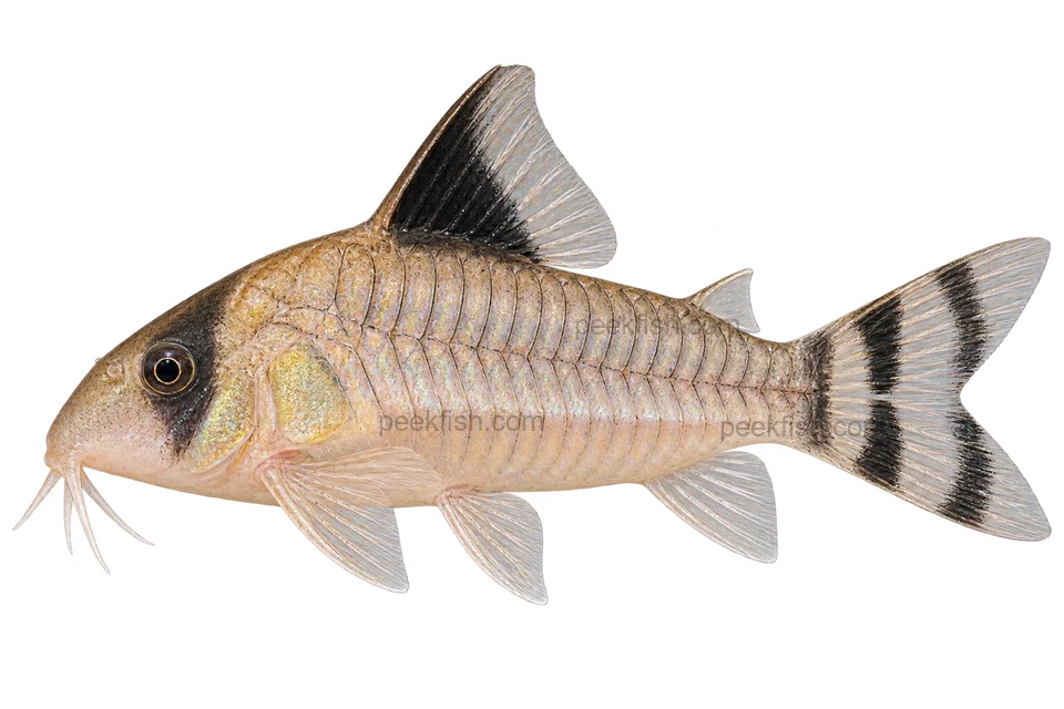 AI illustration of Brochis condiscipulus, complete left-facing side view