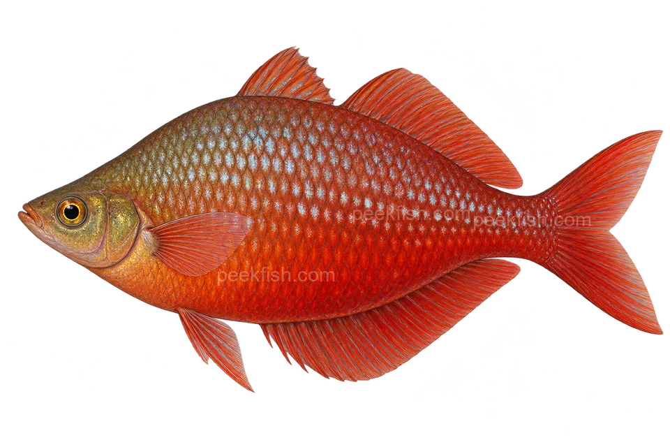 Glossolepis incisa 成体雄鱼完整左向侧面AI示意图
