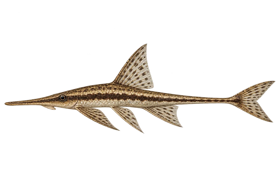 AI illustration of adult Sturisomatichthys panamensis in left-facing side view; not a photograph.
