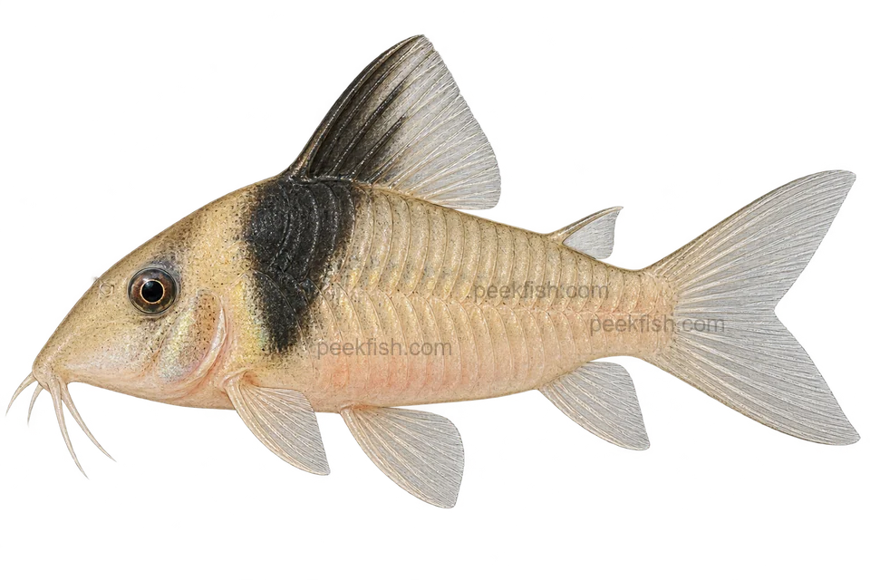 AI illustration of Brochis virginiae, complete left-facing side view
