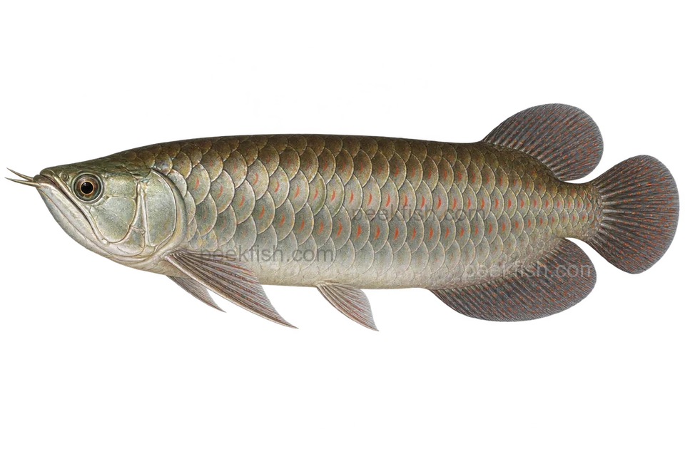 Northern saratoga adult wild-type left-facing transparent AI illustration