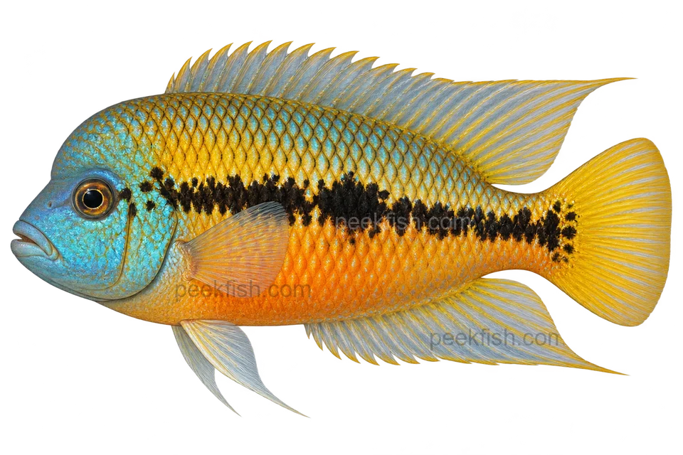 Hypsophrys nicaraguensis完整左向侧面AI示意图