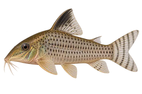 Corydoras acutus完整左向侧面AI示意图