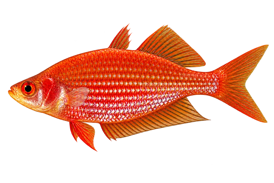 Glossolepis multisquamata完整左向侧面AI示意图