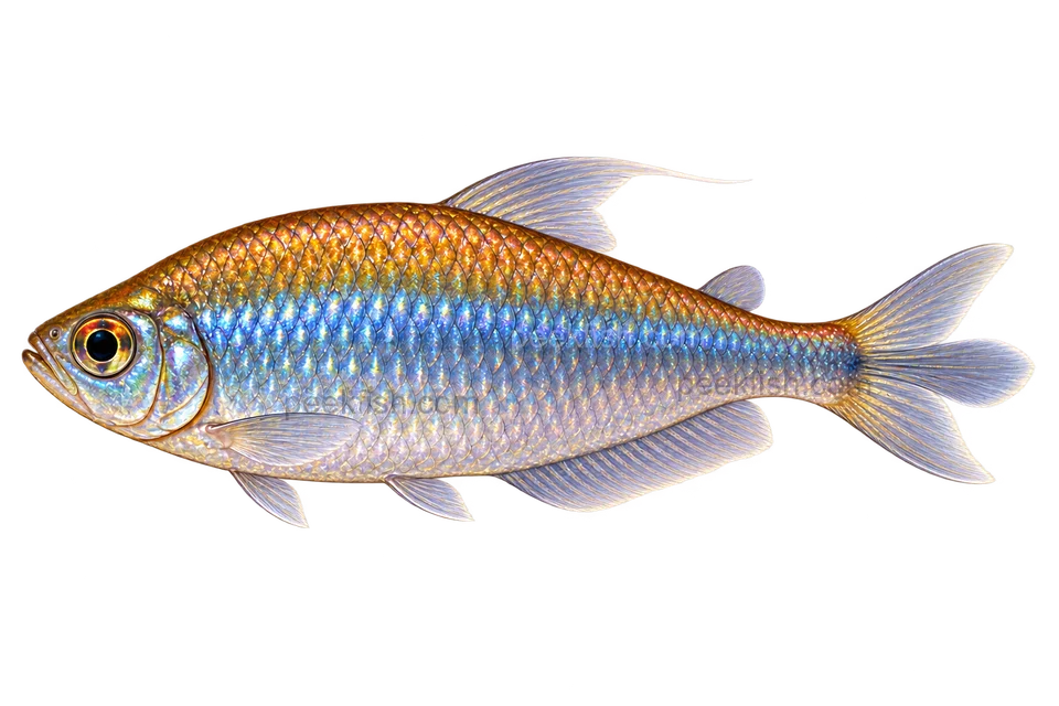 Congo tetra — AI-generated side-view illustration