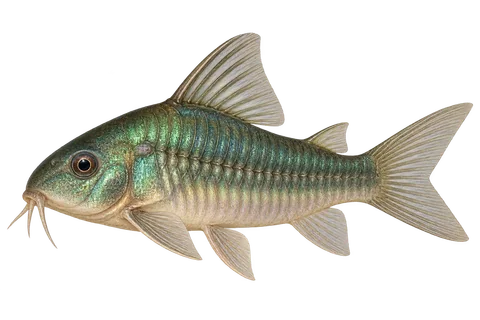 Brochis splendens,朝左的AI生成示意插画