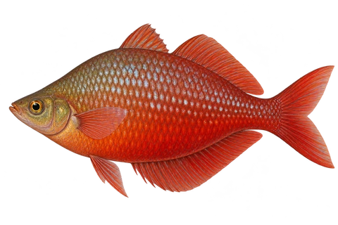 Glossolepis incisa 成体雄鱼完整左向侧面AI示意图