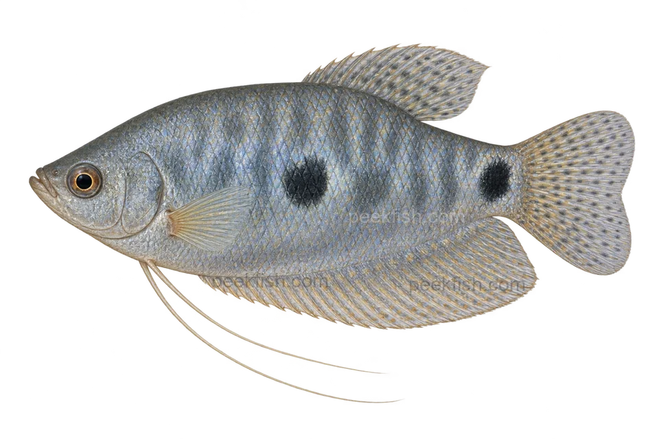 三斑丝足鲈 (Trichopodus trichopterus) AI示意图