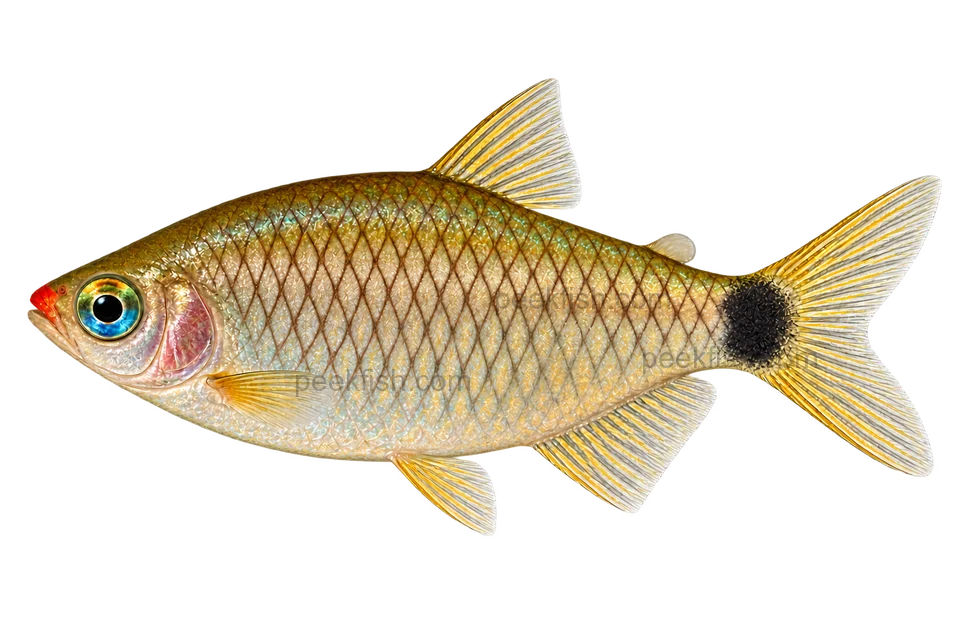 Lipstick tetra — AI-generated side-view illustration
