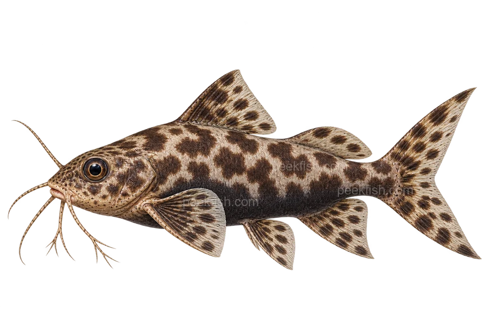 黑腹倒游鲶 (Synodontis nigriventris) AI示意图